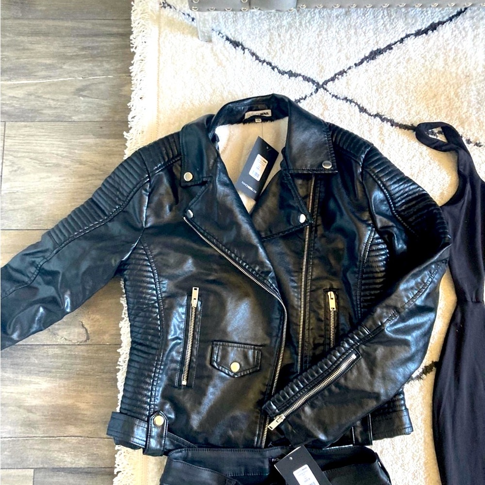 Faux leather jacket
